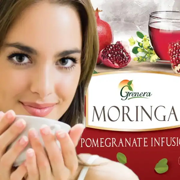 Grenera - filteres gránátalmás Moringa tea | BIO VEGÁN
